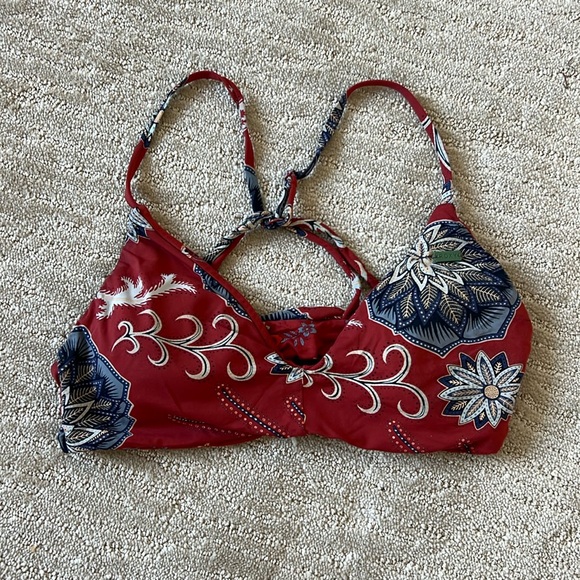 Roxy Other - Roxy Twist Bandeau Bikini Top - Red Floral